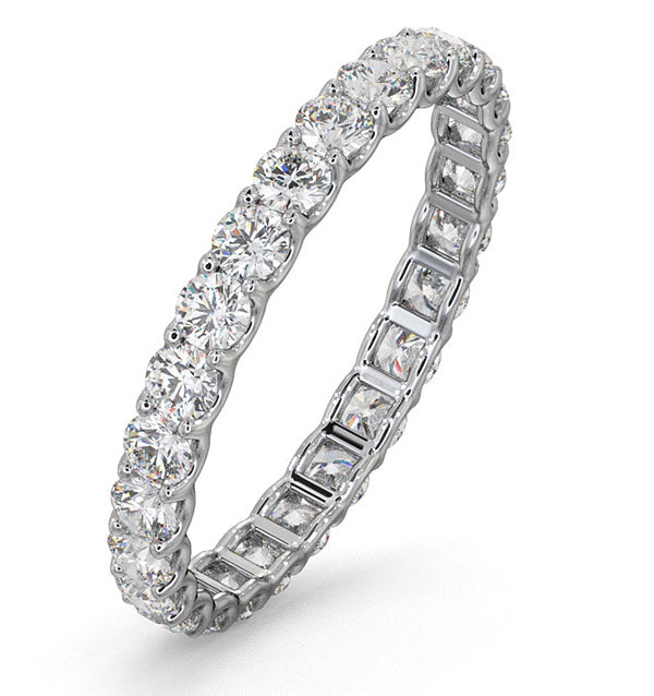Chloe Lab Diamond Eternity Ring 18K White Gold Claw Set 1.00ct G/Vs