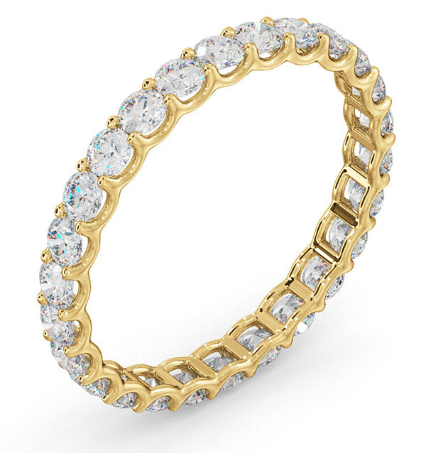 Chloe Lab Diamond Eternity Ring 18K Gold Claw Set 1.00ct H/Si