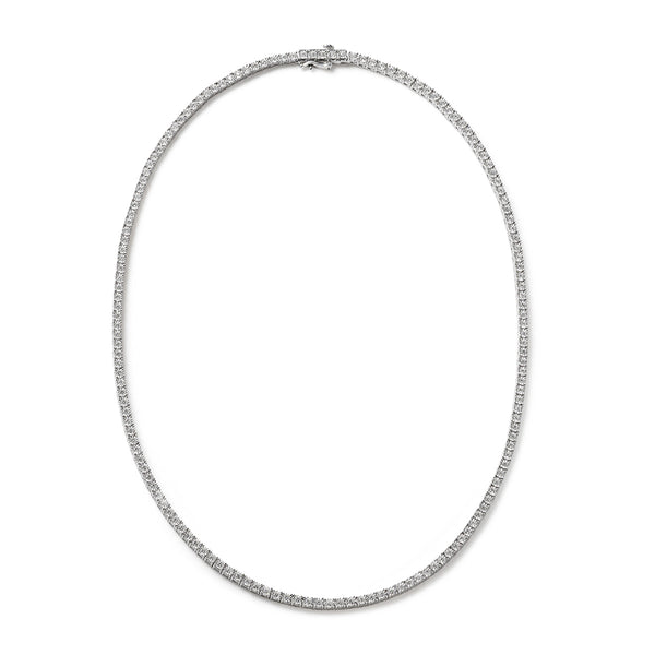 2.50ct Lab Diamond Tennis Necklace in 9K White Gold H/SI