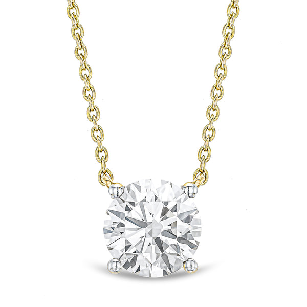 Wanderlust Floating Lab Diamond Solitaire Necklace 1.50ct H/SI in 9K Yellow Gold