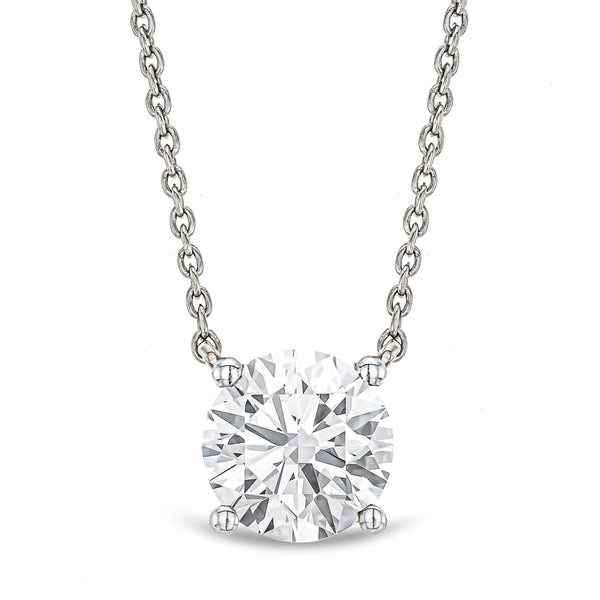 Wanderlust Floating Lab Diamond Solitaire Necklace 1.50ct H/SI in 9K White Gold