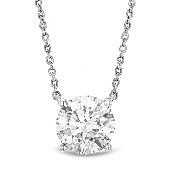 Wanderlust Floating Lab Diamond Solitaire Necklace 2.00ct H/SI in 9K White Gold