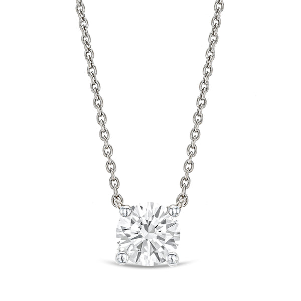 Wanderlust Floating Lab Diamond Solitaire Necklace 0.33ct H/SI in Silver