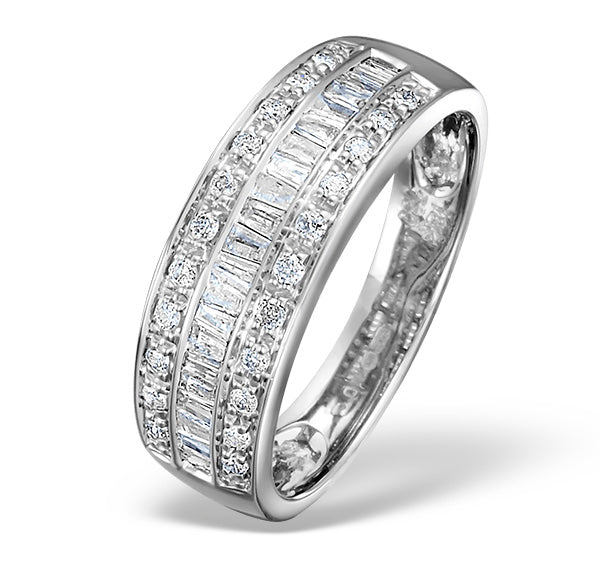 Eternity Ring Baguette Diamond 0.22ct in 9K White Gold