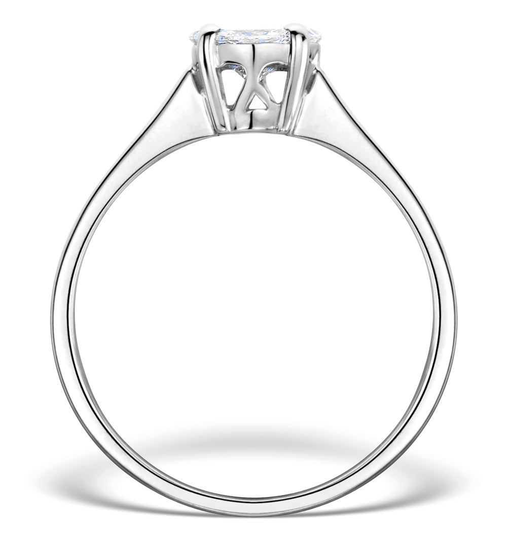 Galileo 1.00ct Look Diamond 0.38ct And 18K White Gold Ring