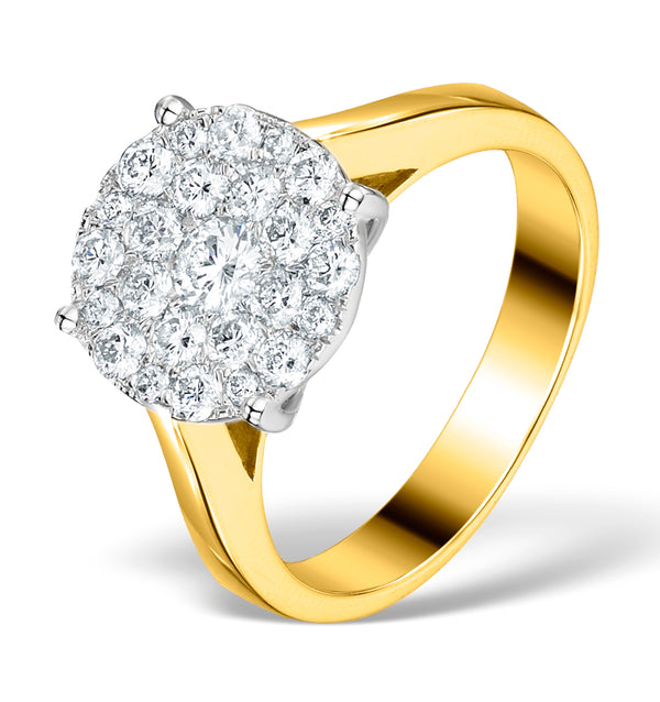 Diamond Galileo Ring 1CT Set in 18K Gold - N4532