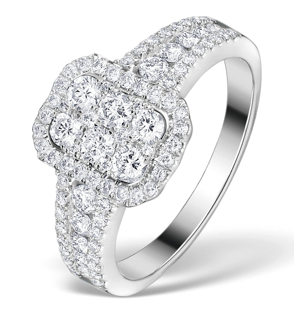 Diamond Galileo 1CT H/SI and 18K White Gold Ring - N4538Y