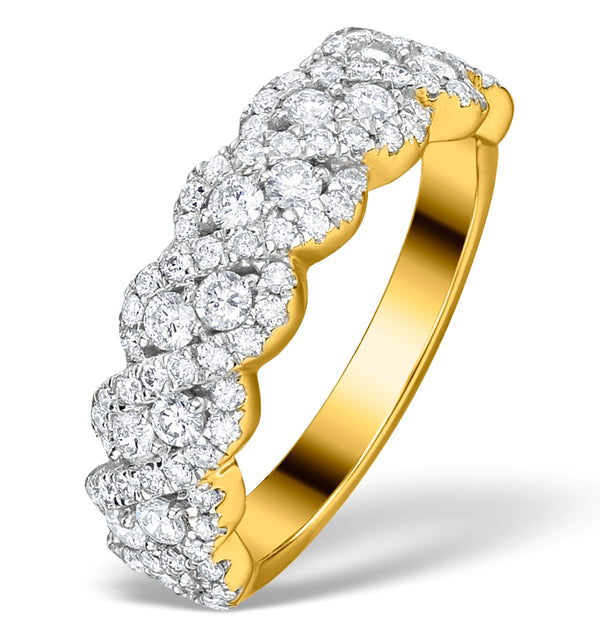 Lab Diamond Weave Ring 1CT H/Si in 9K Gold - N4545