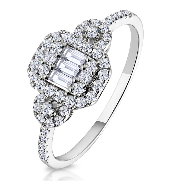 0.50ct Vintage Asteria Collection Diamond Ring in 18K White Gold