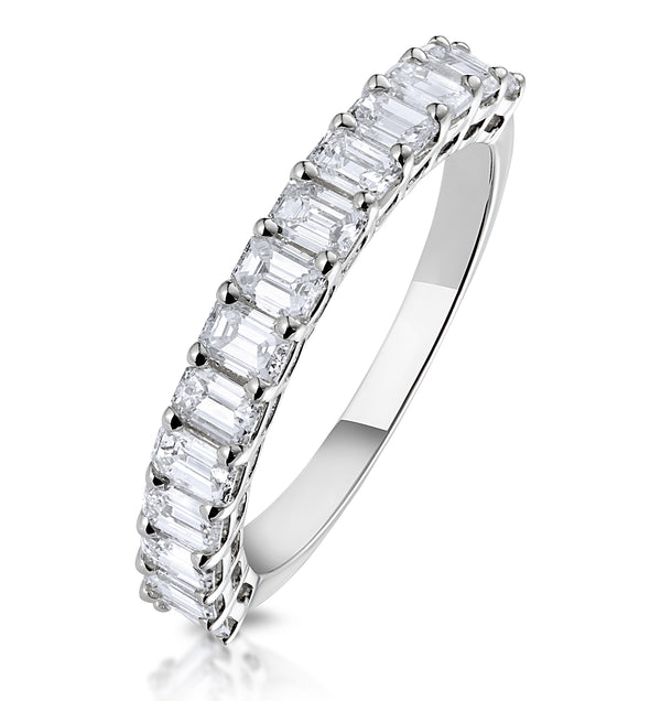 1.35ct Asteria Baguette Eternity Diamond Ring in 18K White Gold