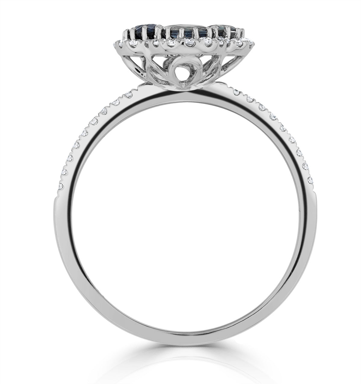 Sapphire 1.31ct And Diamond 18K White Gold Alegria Ring