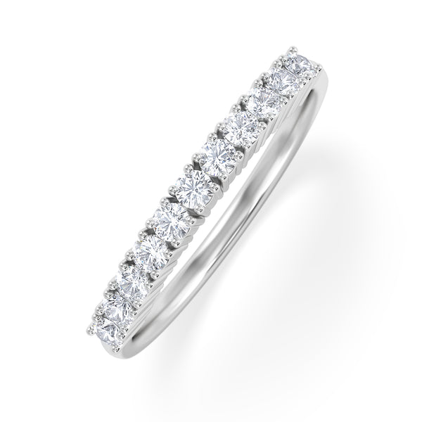 Twilight Lab Diamond 0.30ct H/SI Half Eternity Ring in 925 Silver