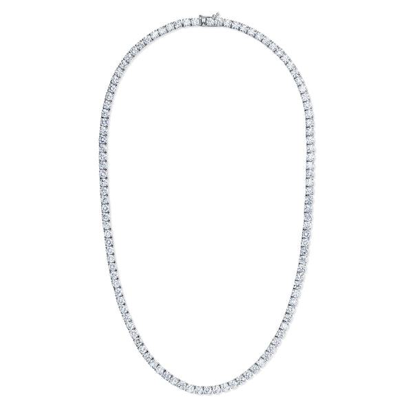 LUXE 20.00ct Lab Diamond Necklace with IGI Certified Brilliant-Cut Diamonds in 18K White Gold