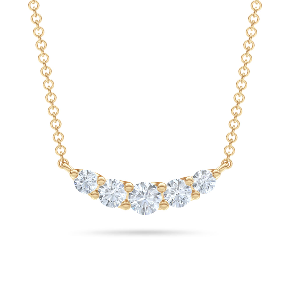 Legacy 1.00ct Round Cut Lab Diamond Necklace in 18K Yellow Gold