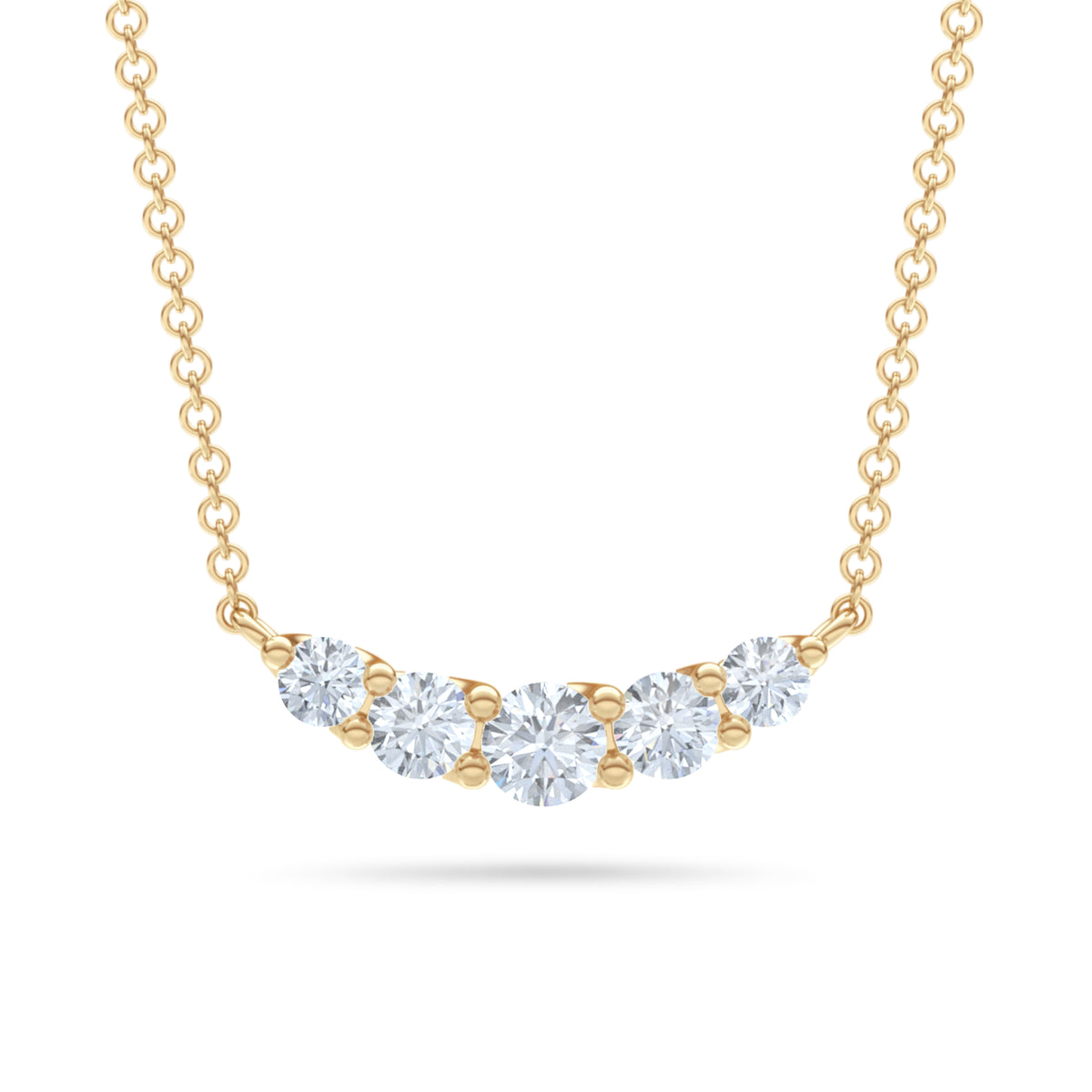 Legacy 1.00ct Round Cut Lab Diamond Necklace in 18K Yellow Gold