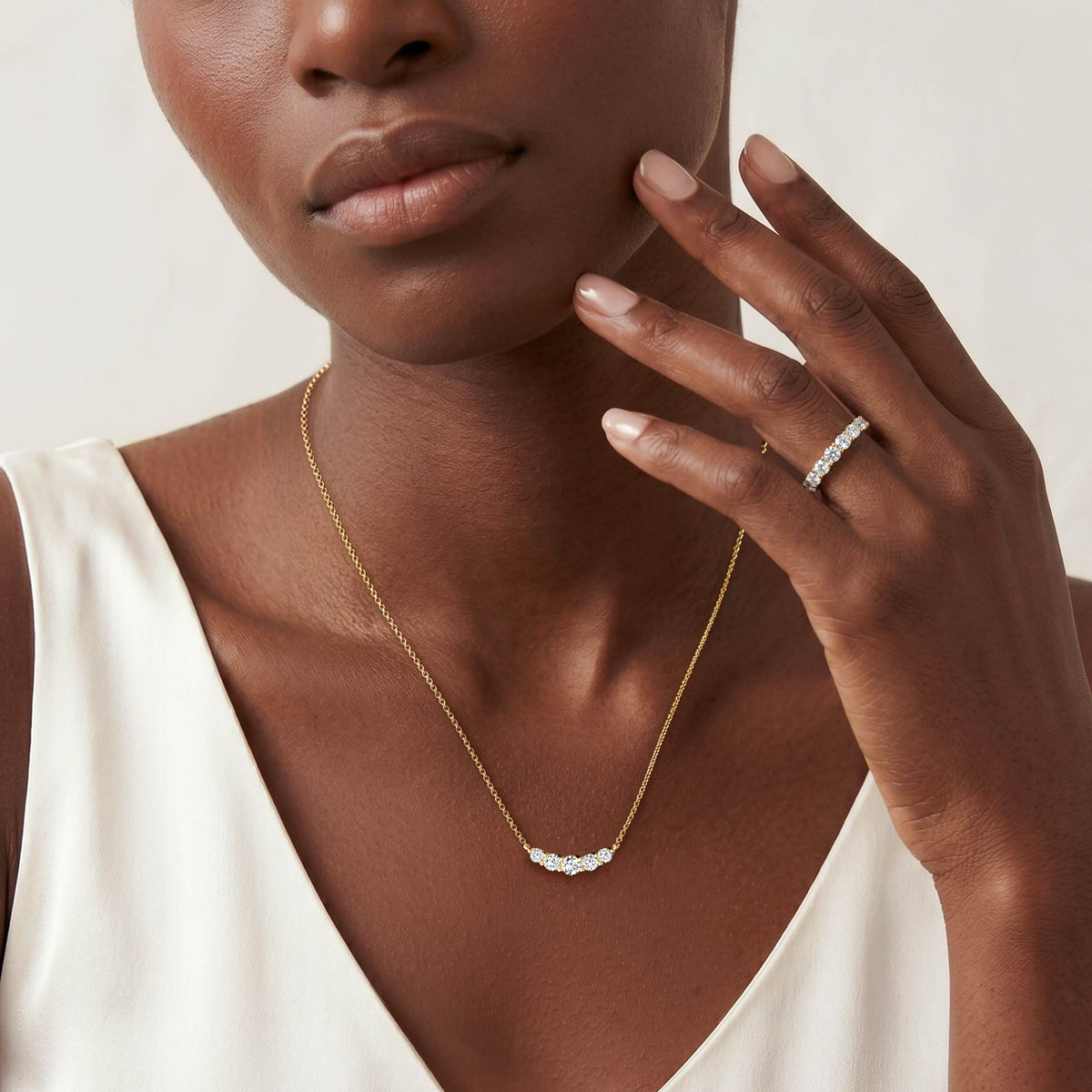 Legacy 1.00ct Round Cut Lab Diamond Necklace in 18K Yellow Gold