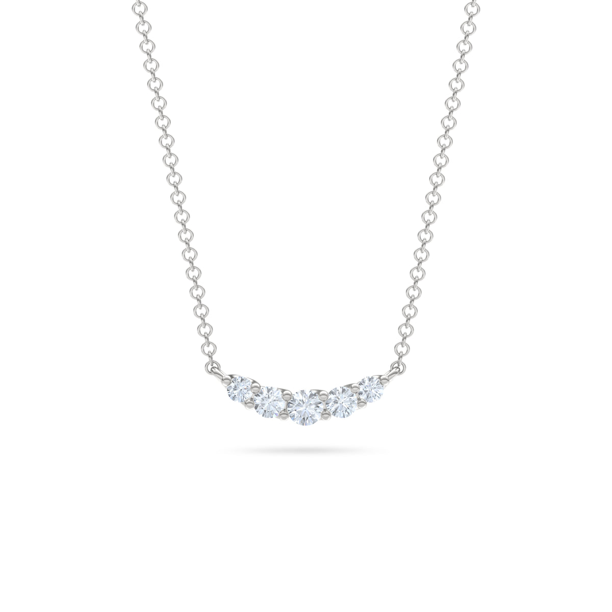 Legacy 0.50ct Round Cut Lab Diamond Necklace in 18K White Gold