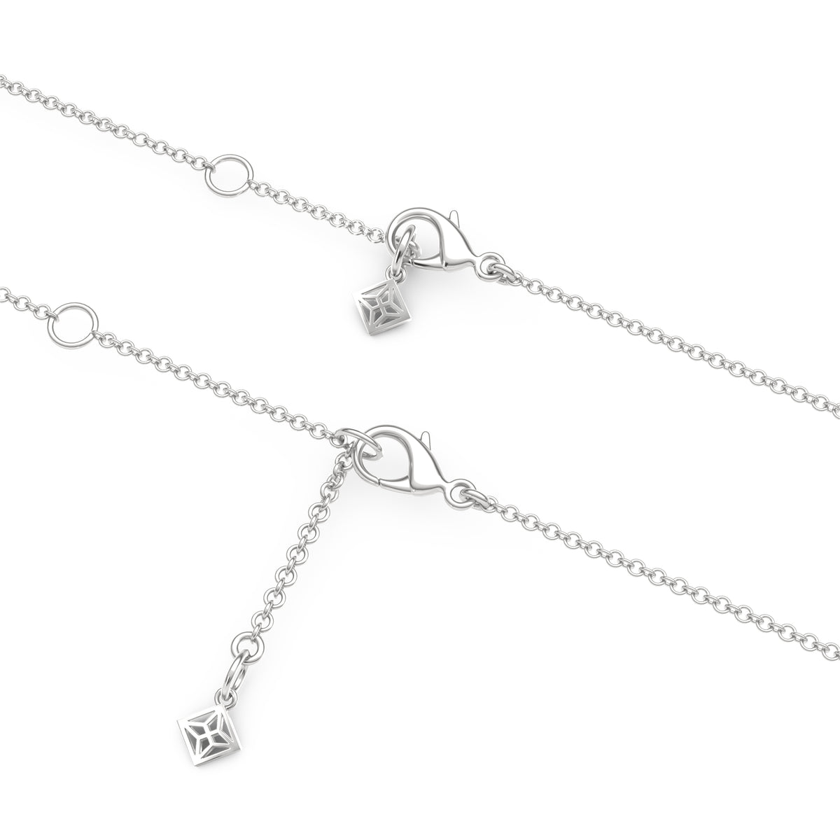 Legacy 0.50ct Round Cut Lab Diamond Necklace in 18K White Gold