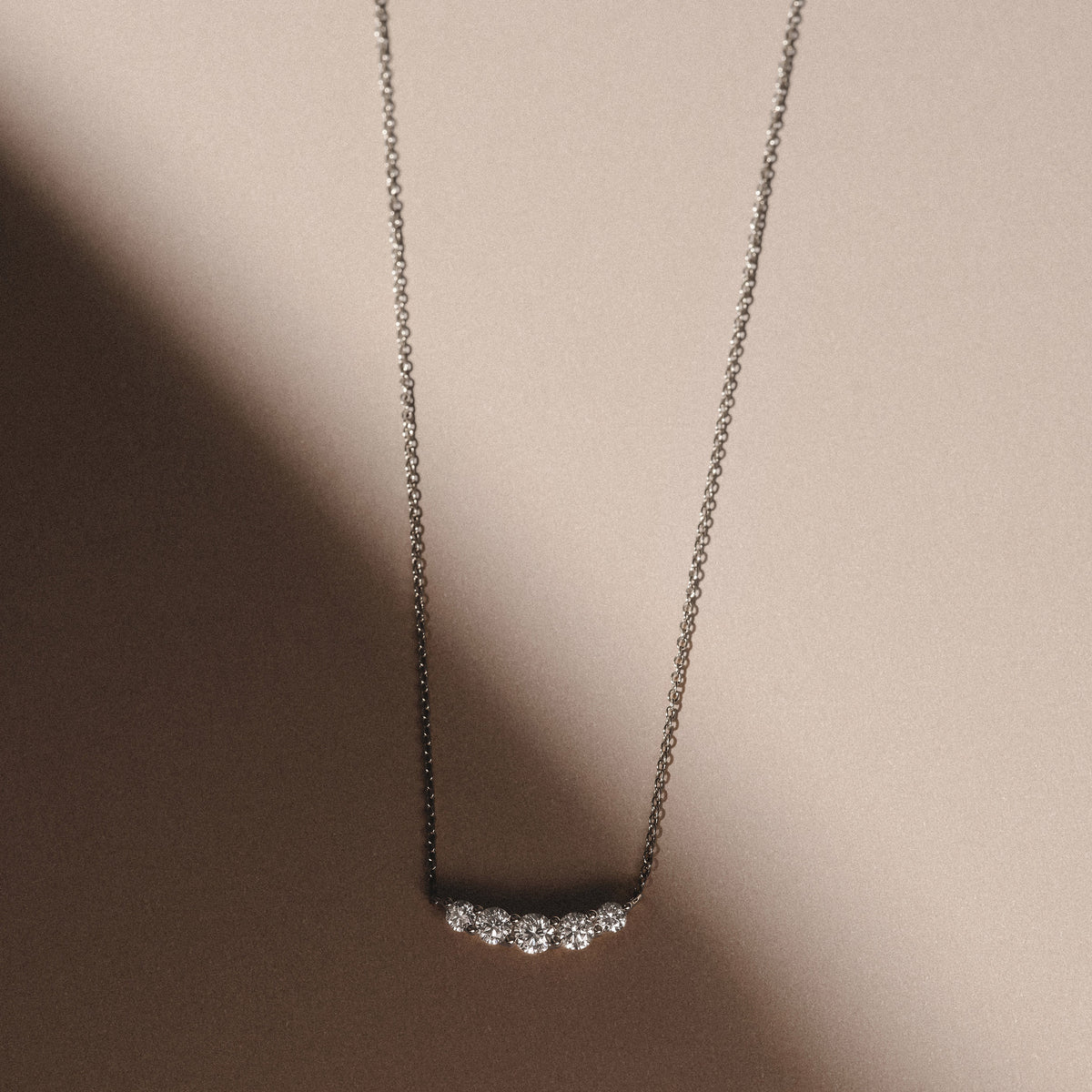 Legacy 0.50ct Round Cut Lab Diamond Necklace in 18K White Gold
