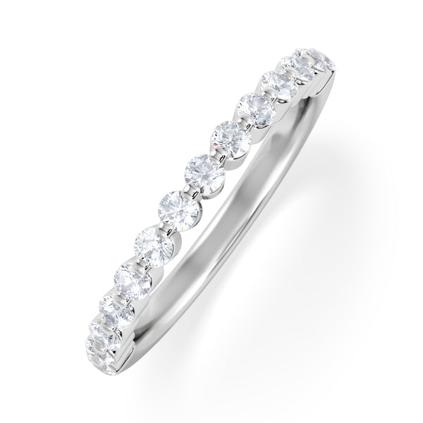 Solstice 0.35ct Lab Diamond Half Eternity Ring F/VS in 9k White Gold