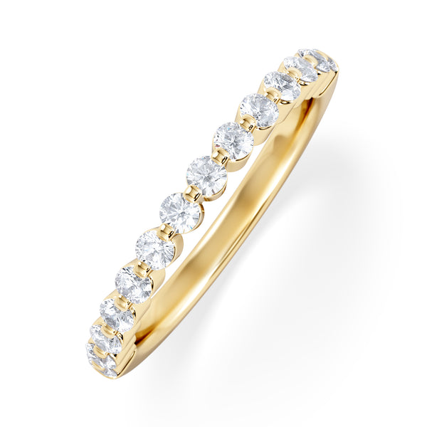 Solstice 0.35ct Lab Diamond Half Eternity Ring F/VS in 9k Gold