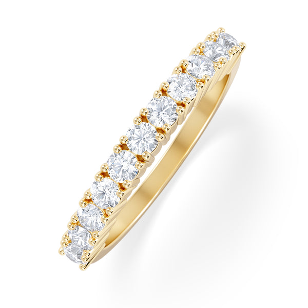 Twilight Lab Diamond 0.50ct H/SI Half Eternity Ring in 9K Gold