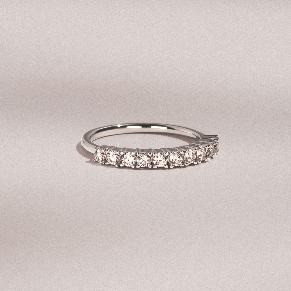 Twilight Lab Diamond Half Eternity Ring 0.50ct in 925 Silver