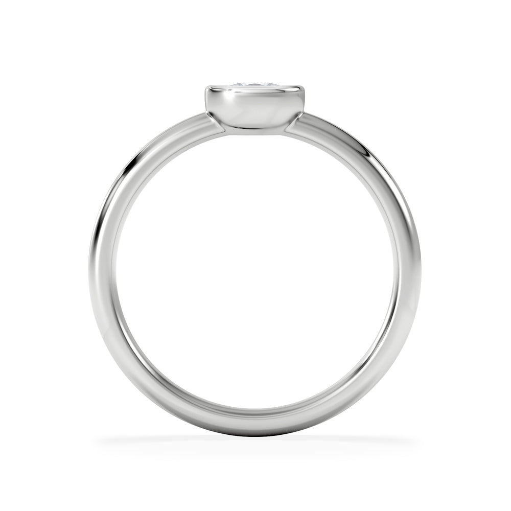 Horizon Oval Cut Lab Diamond Solitaire Ring 0.25ct H/SI in 9K White Gold