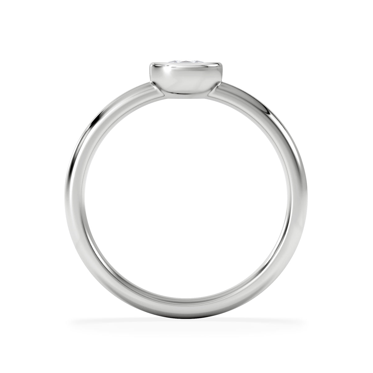 Horizon Oval Cut Lab Diamond Solitaire Ring 0.25ct H/SI in 9K White Gold