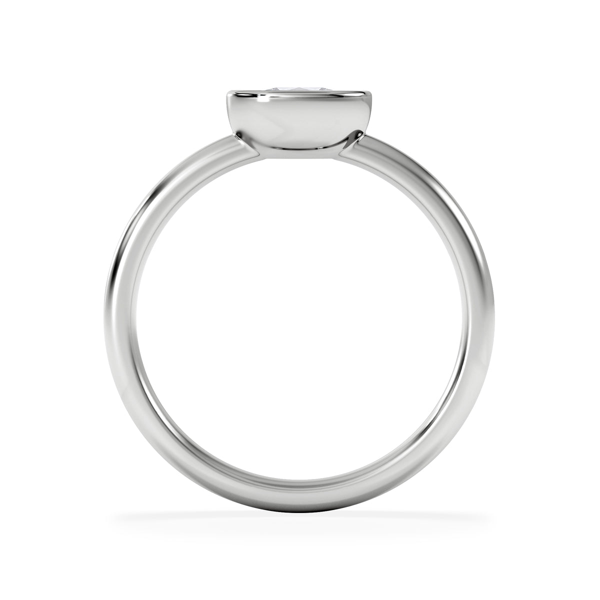 Horizon Oval Cut Lab Diamond Solitaire Ring 0.50ct H/SI in 9K White Gold