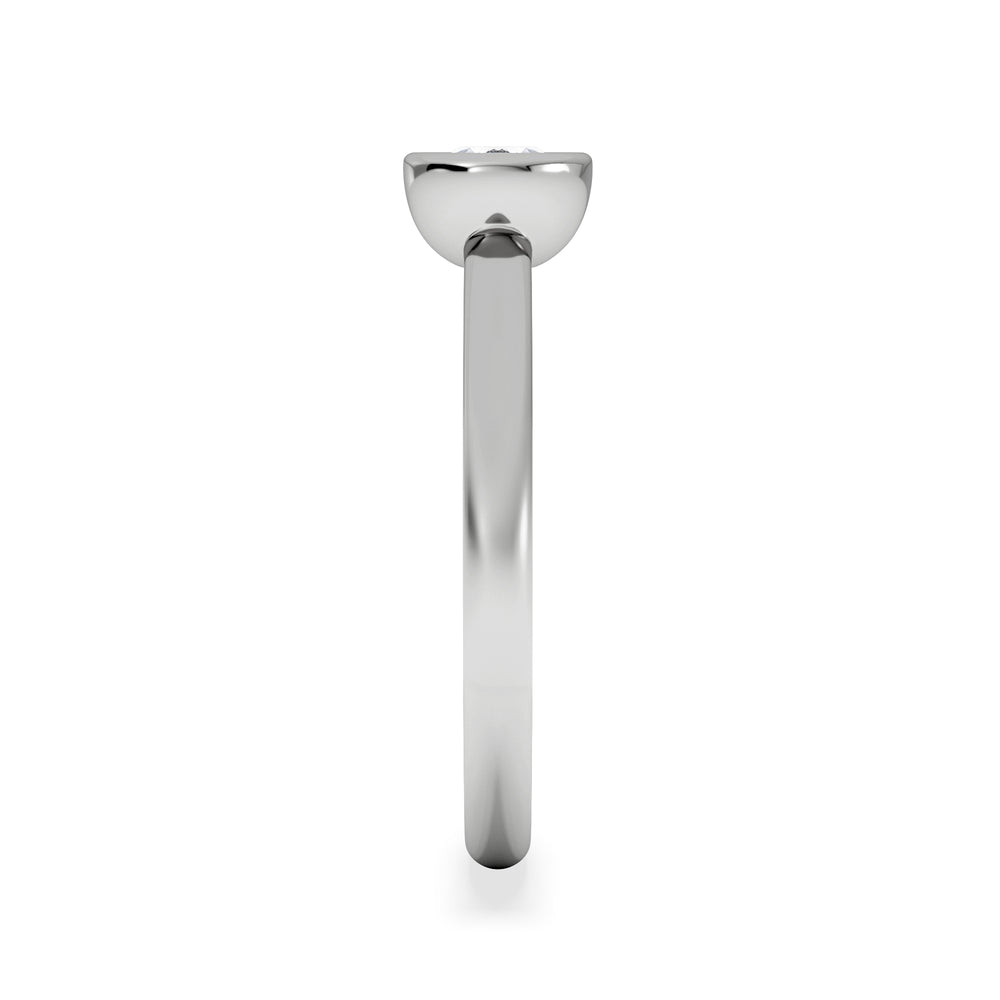 Horizon Oval Cut Lab Diamond Solitaire Ring 0.50ct H/SI in 9K White Gold