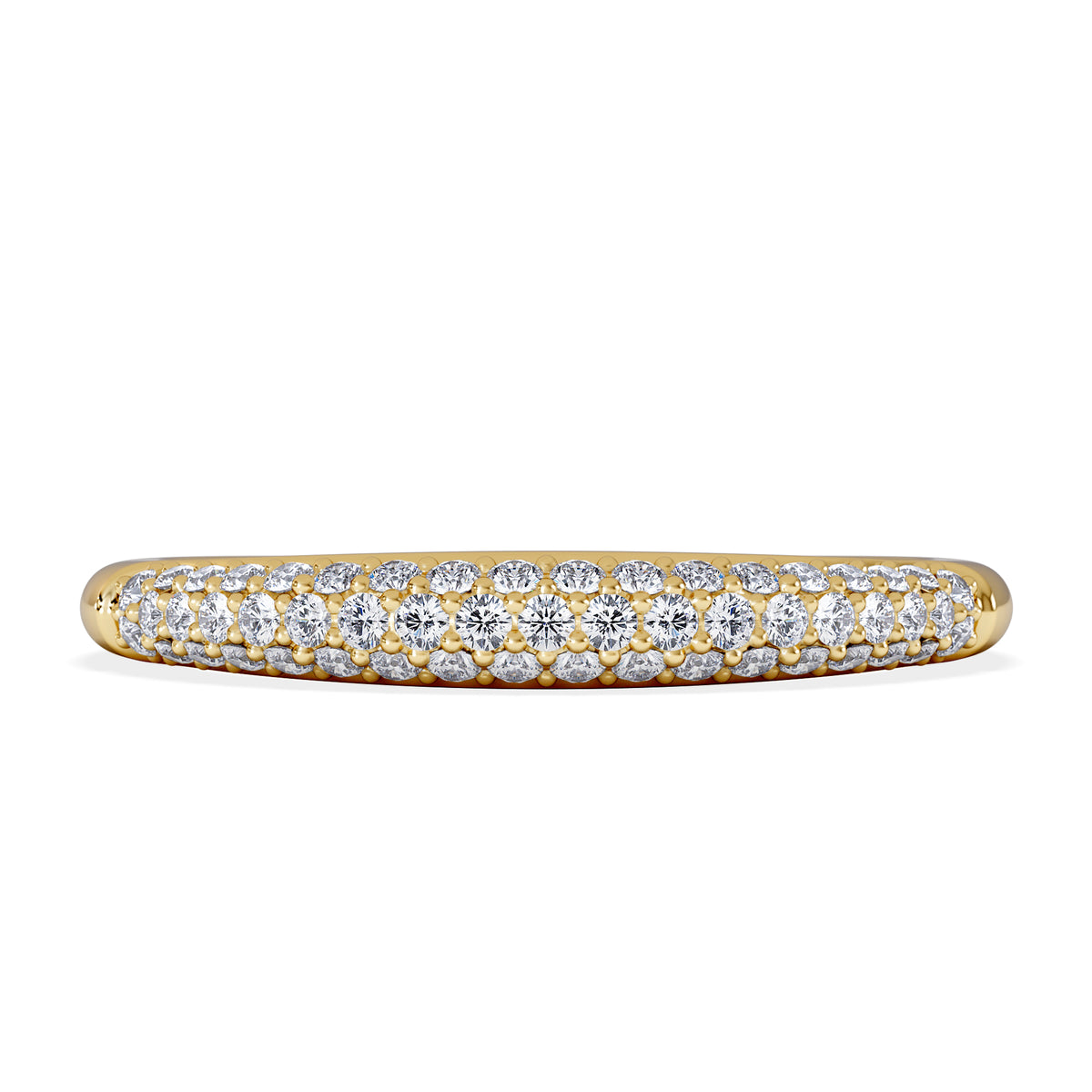 Lab Diamond Micro Pave Half Eternity Ring 0.30ct in 18k Gold Vermeil