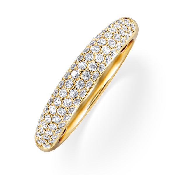 Lab Diamond Micro Pave Half Eternity Ring 0.50ct in 9k Gold