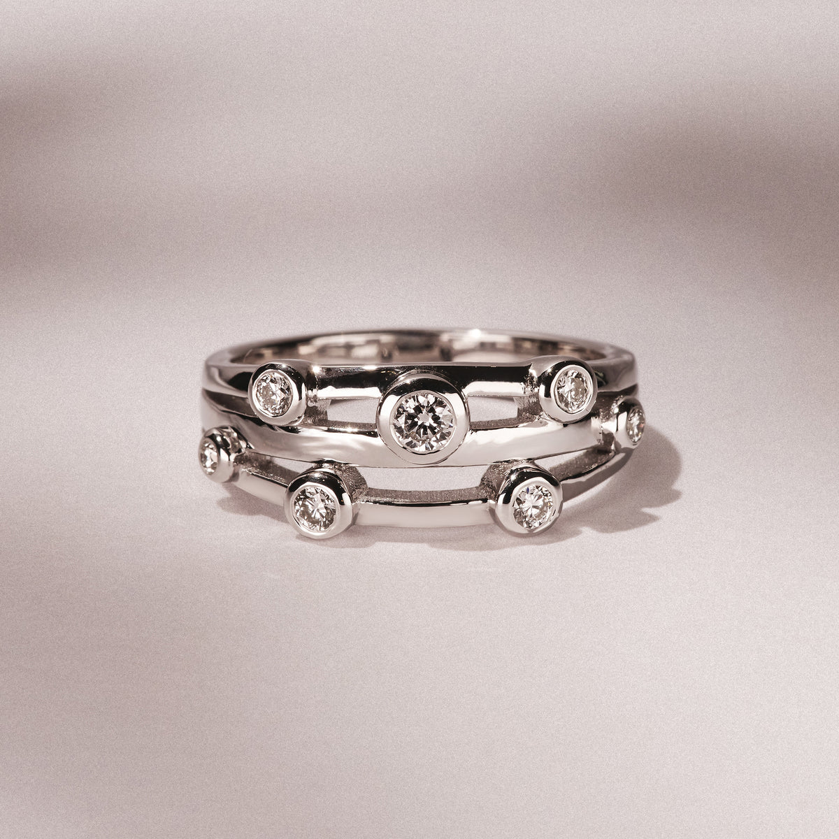 Lab Diamond Rain Drop Ring 0.25ct in 925 Silver