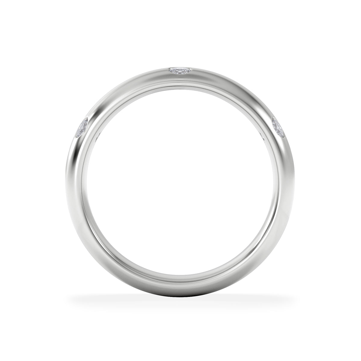 Seamless Lab Diamond Ring 0.26ct in Sterling Silver