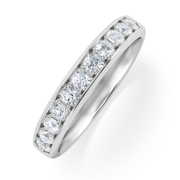 Lab Diamond Heritage Half Eternity Ring 0.50ct H/SI in 925 Silver