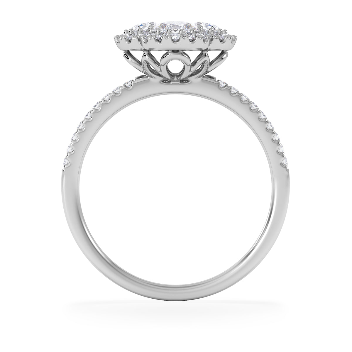 Alegria 1.00ct Lab Diamond Halo Ring in 9K White Gold