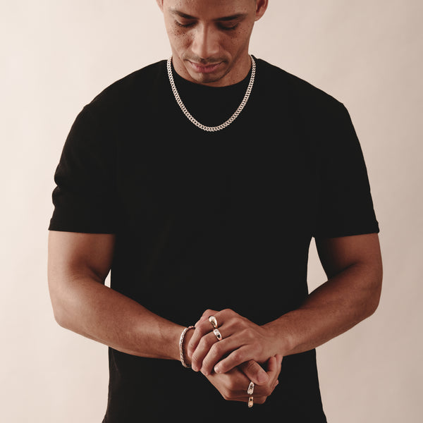 21 Inch Havana Cuban Lab Diamond Necklace 1.20ct Set in 925 Silver