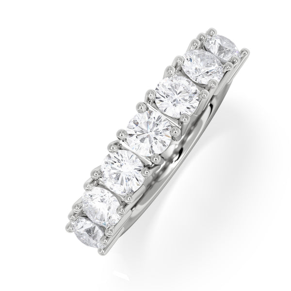 Chloe 7 Stone Lab Diamond Eternity Ring 1.50CT F/VS in 9K White Gold