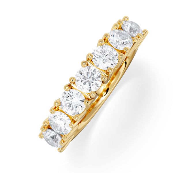 Chloe 7 Stone Lab Diamond Eternity Ring 1.50CT F/VS in 9K Gold