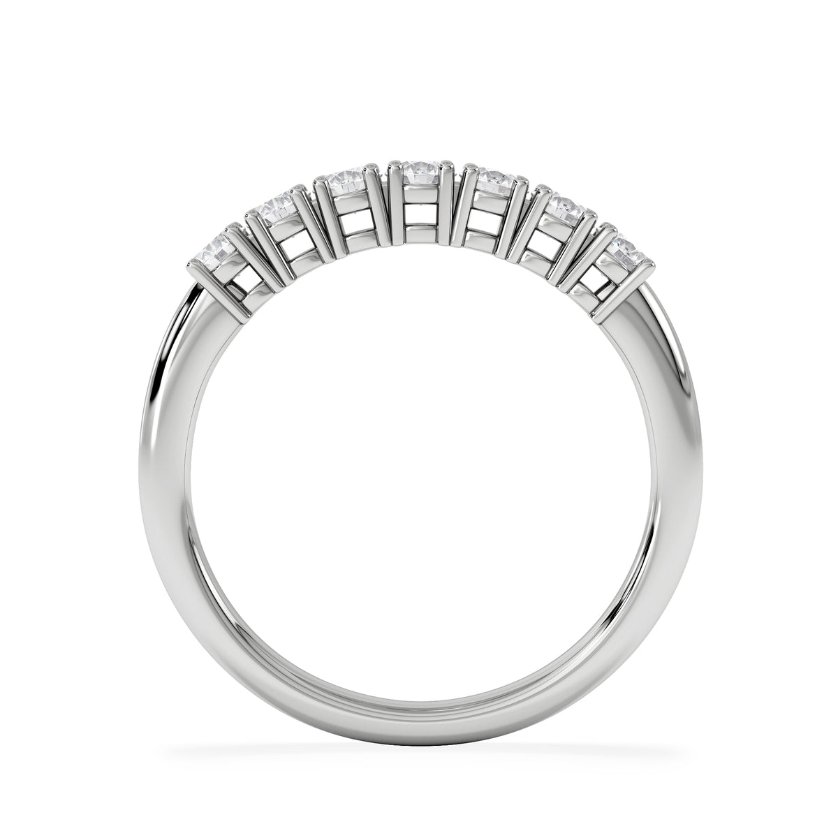 Chloe 18K White Gold 7 Stone Diamond Eternity Ring 0.75CT H/SI