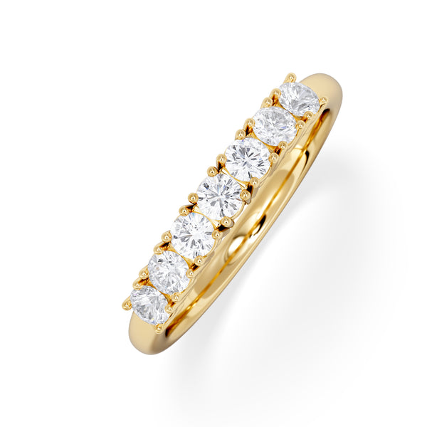 Chloe 18K Gold 7 Stone Diamond Eternity Ring 0.50CT H/SI