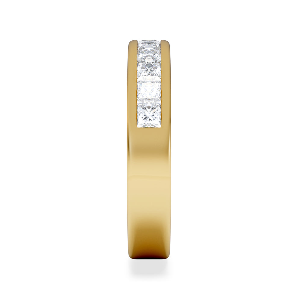 Eterna Lab Diamond Princess Cut Half Eternity Ring 1.00ct F/VS in 9K Gold