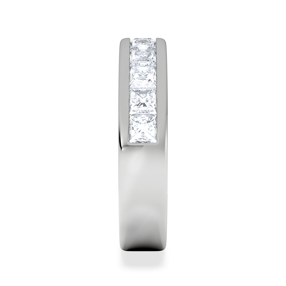 Eterna Lab Diamond Princess Cut Half Eternity Ring 1.50ct F/VS in 9K White Gold