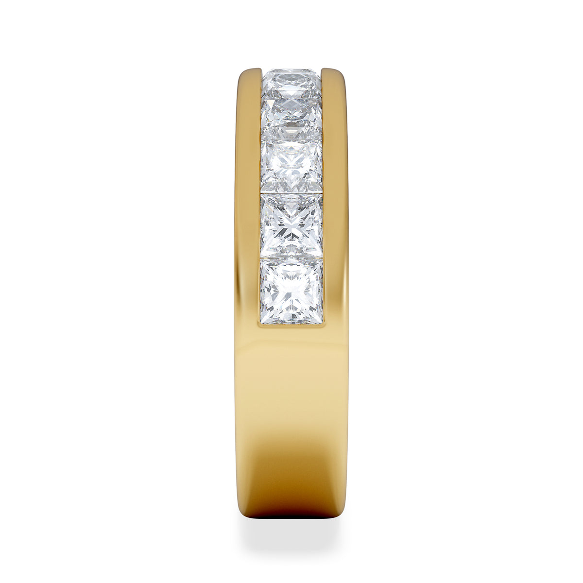 Eterna Lab Diamond Princess Cut Half Eternity Ring 2.00ct F/VS in 9K Gold