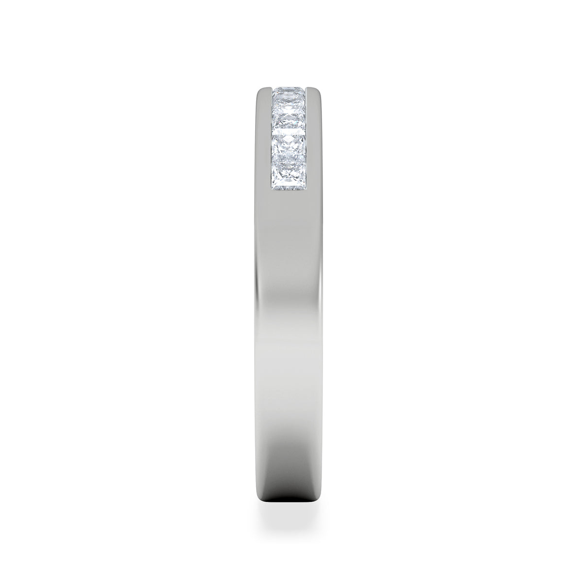 Platinum Princess Diamond Half Eternity Ring 0.50CT H/SI