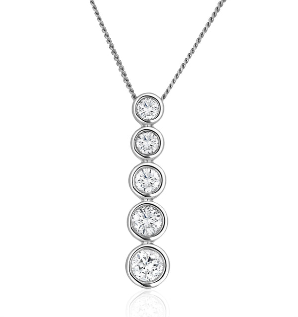 Lab Diamond Life Journey Necklace 0.50ct H/Si in 9K White Gold