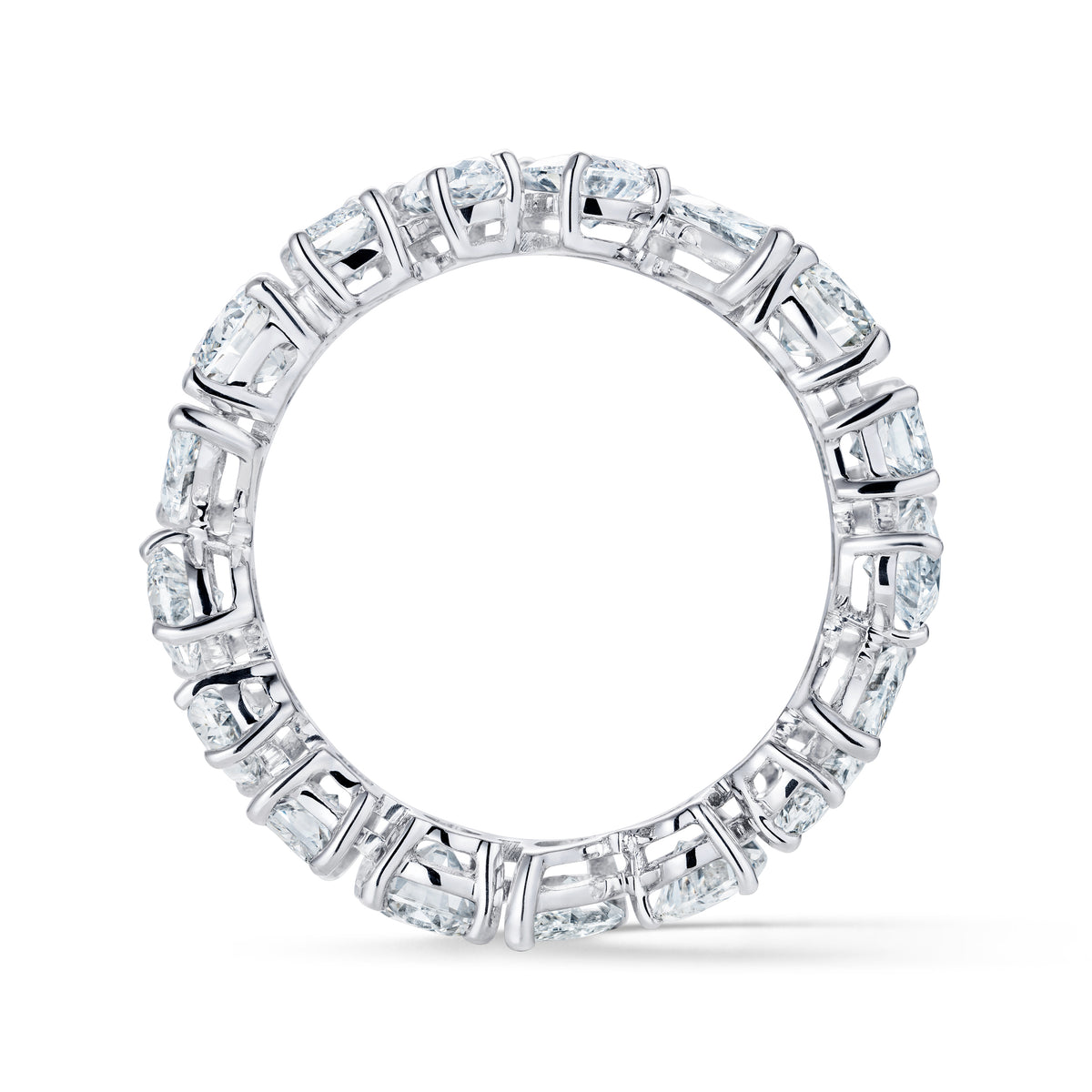 LUXE 4.00ct Lab Diamond Chloe Eternity Ring with IGI Certified Mixed-Cut Diamonds in 18K White Gold