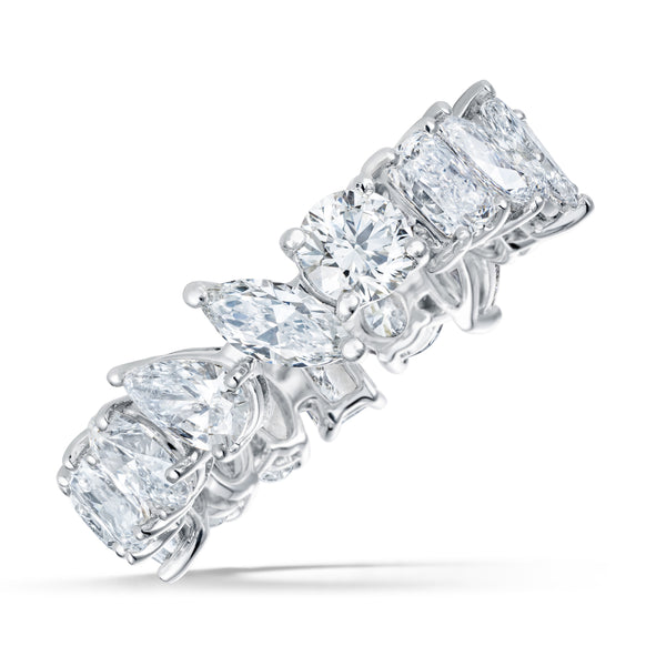 LUXE 4.00ct Lab Diamond Chloe Eternity Ring with IGI Certified Mixed-Cut Diamonds in 18K White Gold