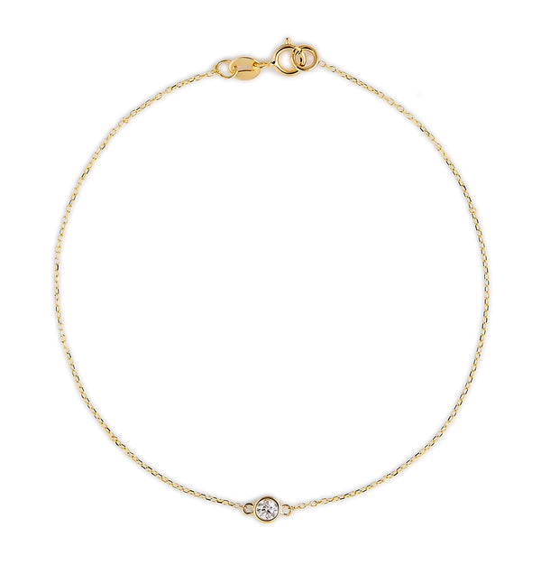 0.08ct Lab Diamond Bracelet set in 9K Yellow Gold
